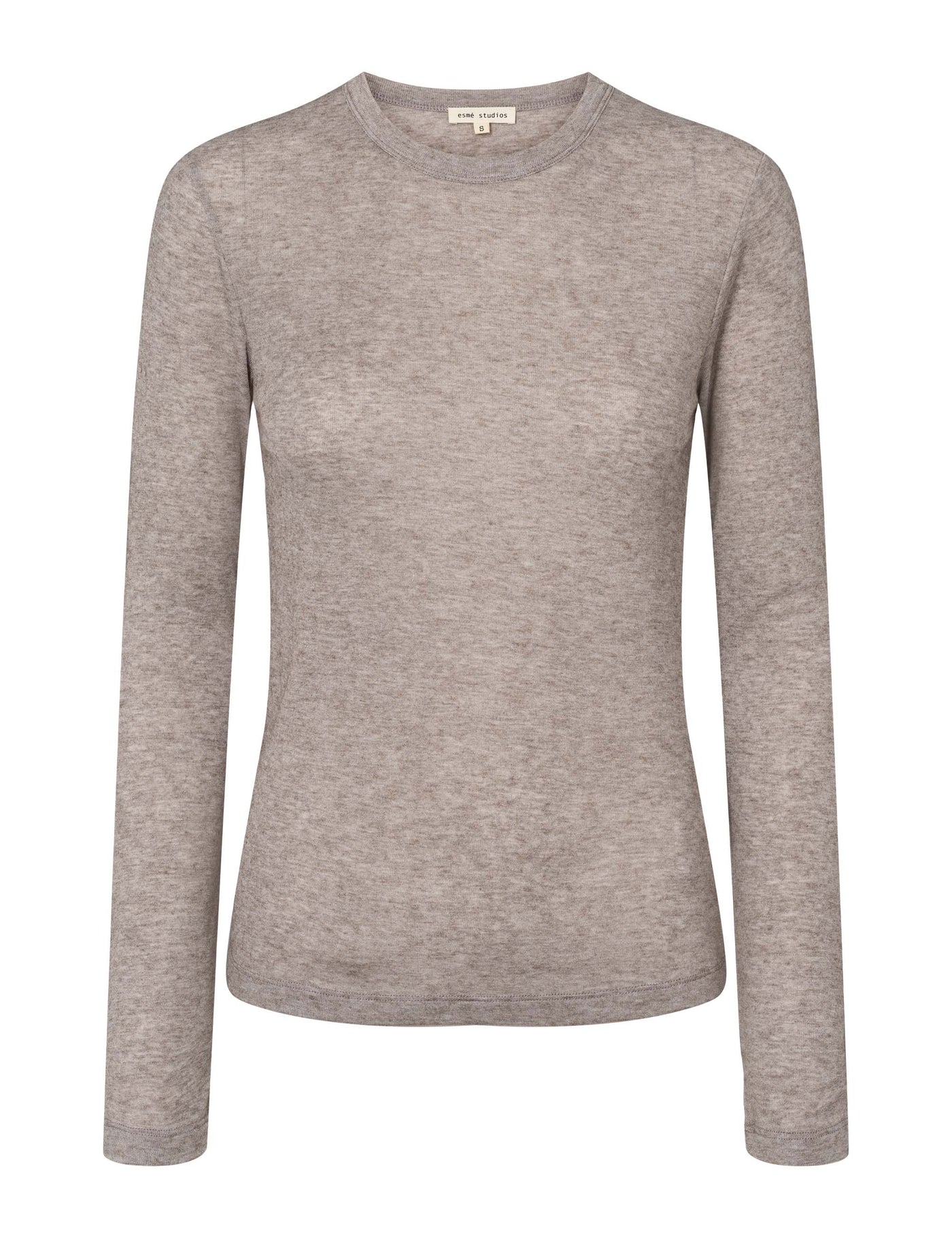 esmé studios ESEllia LS Top T-shirt and Tops 134 Brownie Mélange