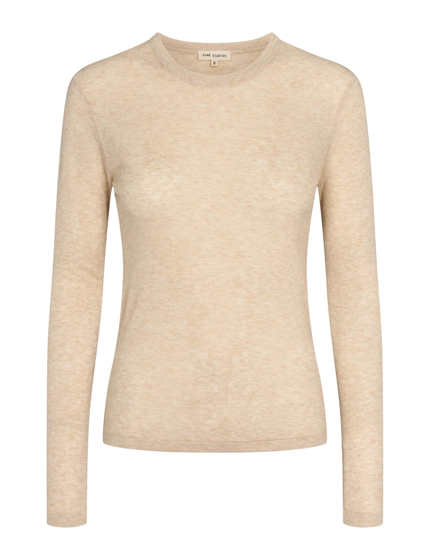 esmé studios ESEllia LS Top T-shirt and Tops 184 Wood Ash Mélange