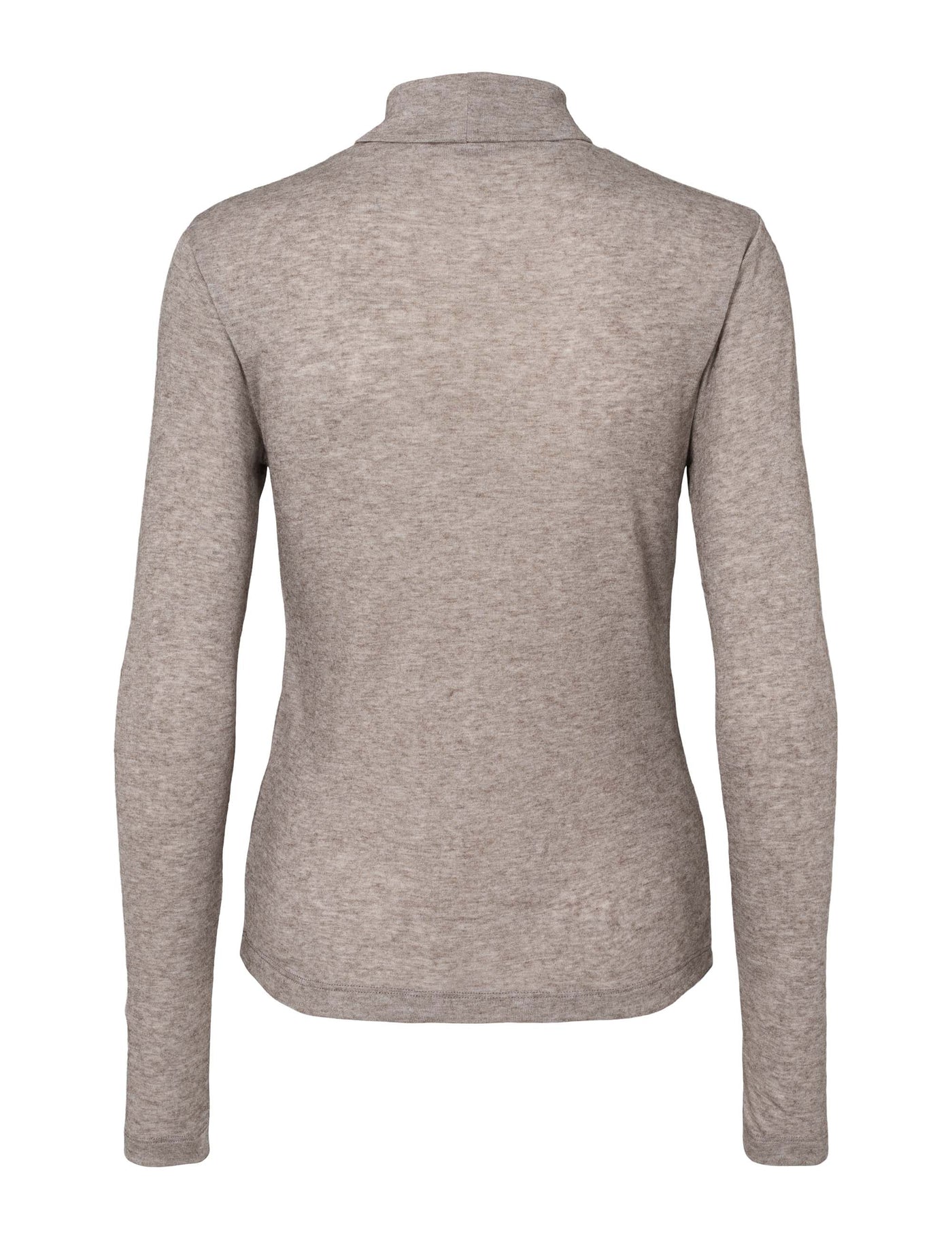esmé studios ESEllia Roll Neck Top T-shirt and Tops 134 Brownie Mélange