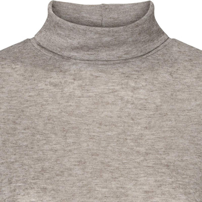 esmé studios ESEllia Roll Neck Top T-shirt and Tops 134 Brownie Mélange