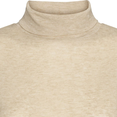 esmé studios ESEllia Roll Neck Top T-shirt and Tops 184 Wood Ash Mélange