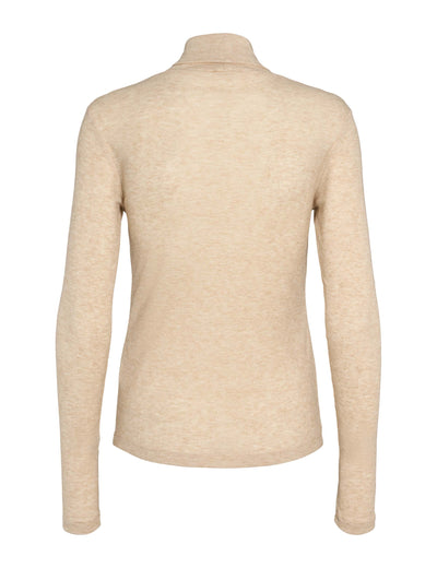 esmé studios ESEllia Roll Neck Top T-shirt and Tops 184 Wood Ash Mélange