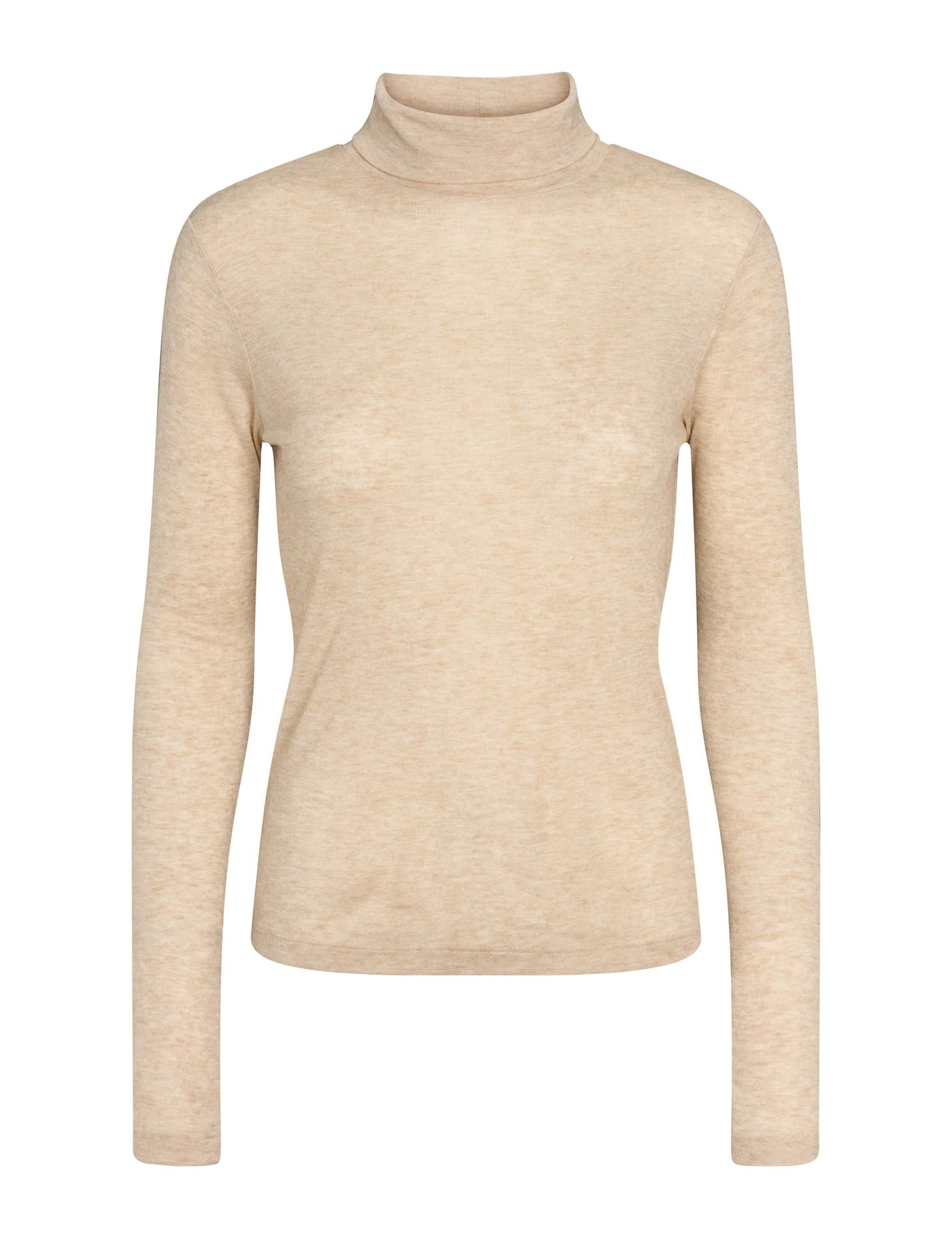 esmé studios ESEllia Roll Neck Top T-shirt and Tops 184 Wood Ash Mélange