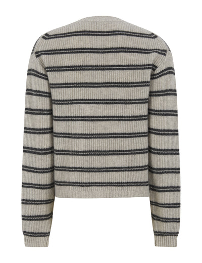 esmé studios ESFiro Cardigan Knit 314 Pure Cashmere stripe