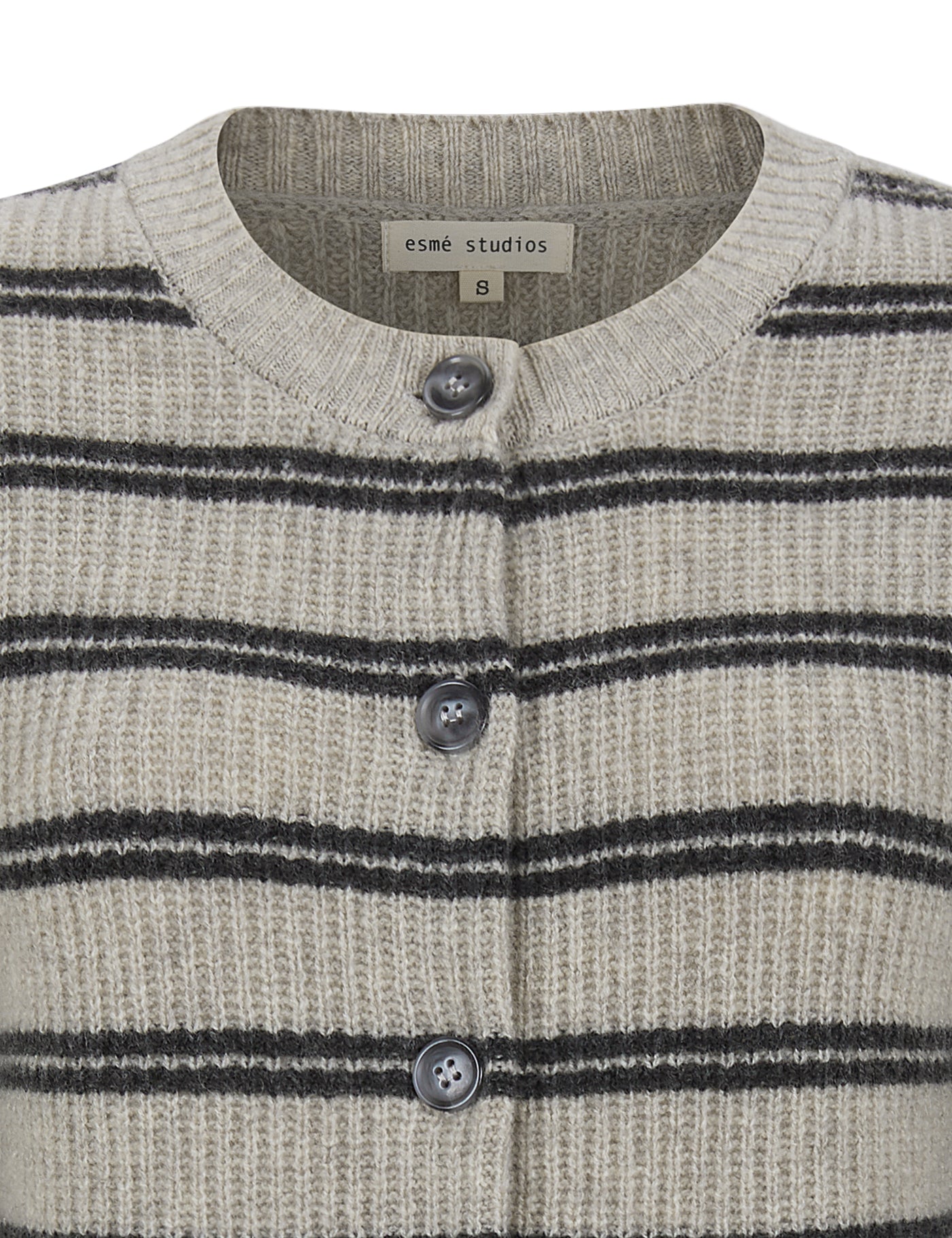 esmé studios ESFiro Cardigan Knit 314 Pure Cashmere stripe