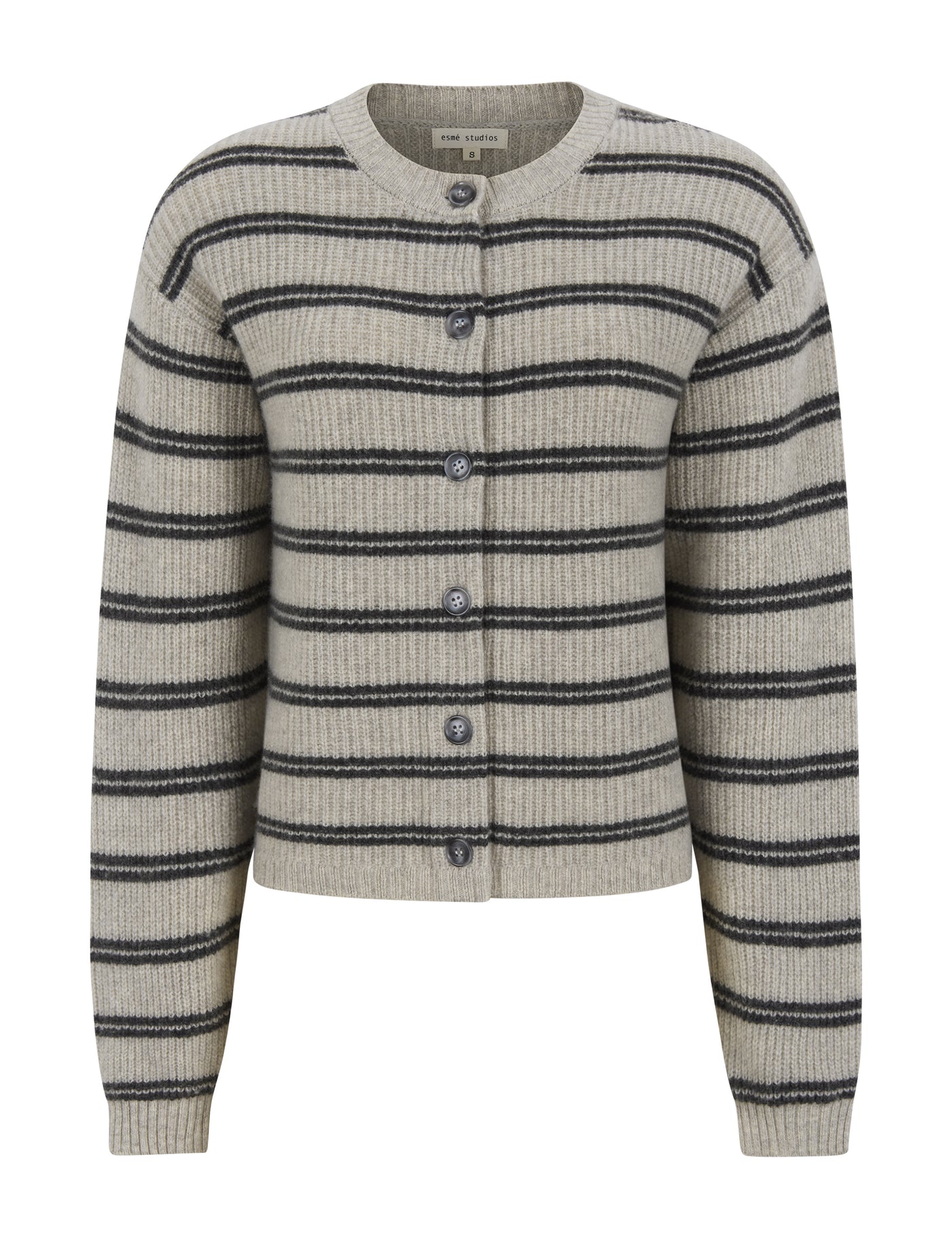 esmé studios ESFiro Cardigan Knit 314 Pure Cashmere stripe