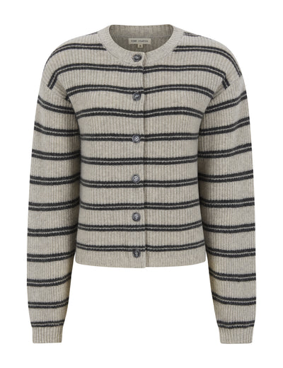 esmé studios ESFiro Cardigan Knit 314 Pure Cashmere stripe
