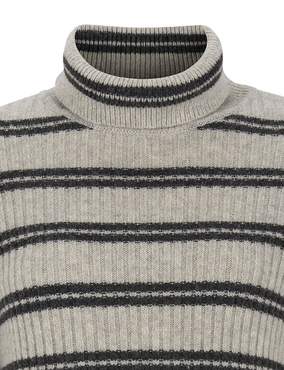 esmé studios ESFiro Roll Neck Knit Knit 314 Pure Cashmere stripe
