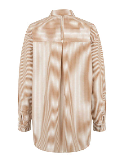 esmé studios ESHella Shirt GOTS Shirts & Blouse 285 Brown Stripe