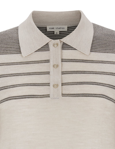 esmé studios ESJill Knit Polo Knit 282 Sheer Bliss