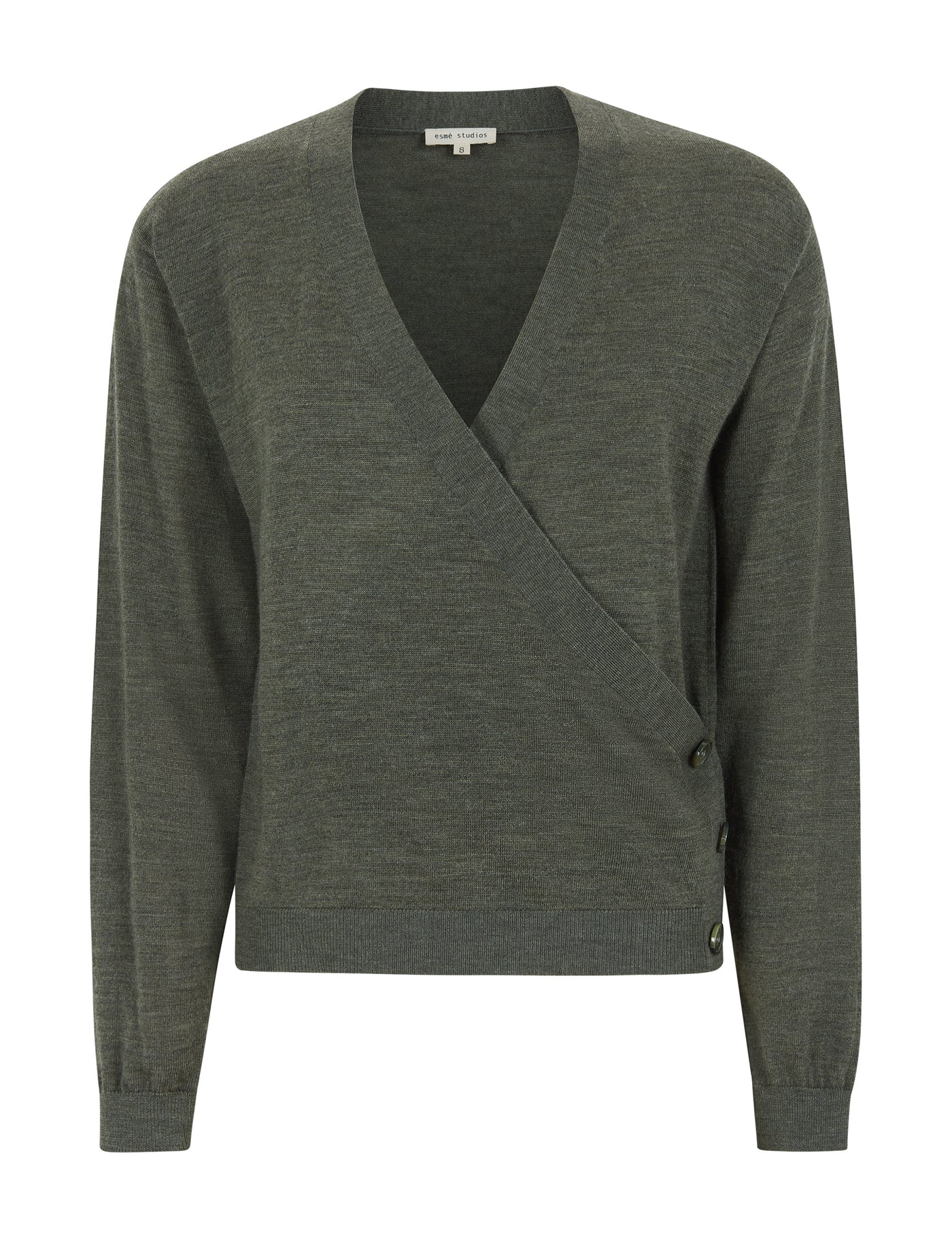 esmé studios ESJill Knit Wrap Top Knit 291 Forest Night