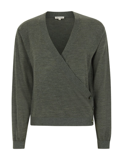 esmé studios ESJill Knit Wrap Top Knit 291 Forest Night