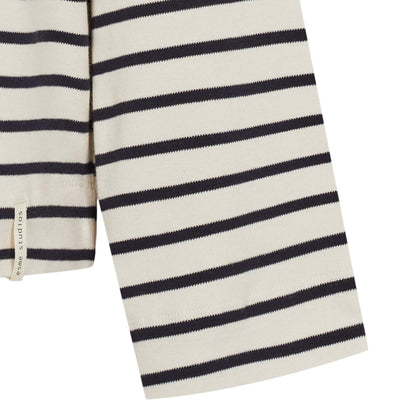 esmé studios ESJulie Squareneck Top GOTS Shirts & Blouse 080 Snow White/ dk. sapphire stripe