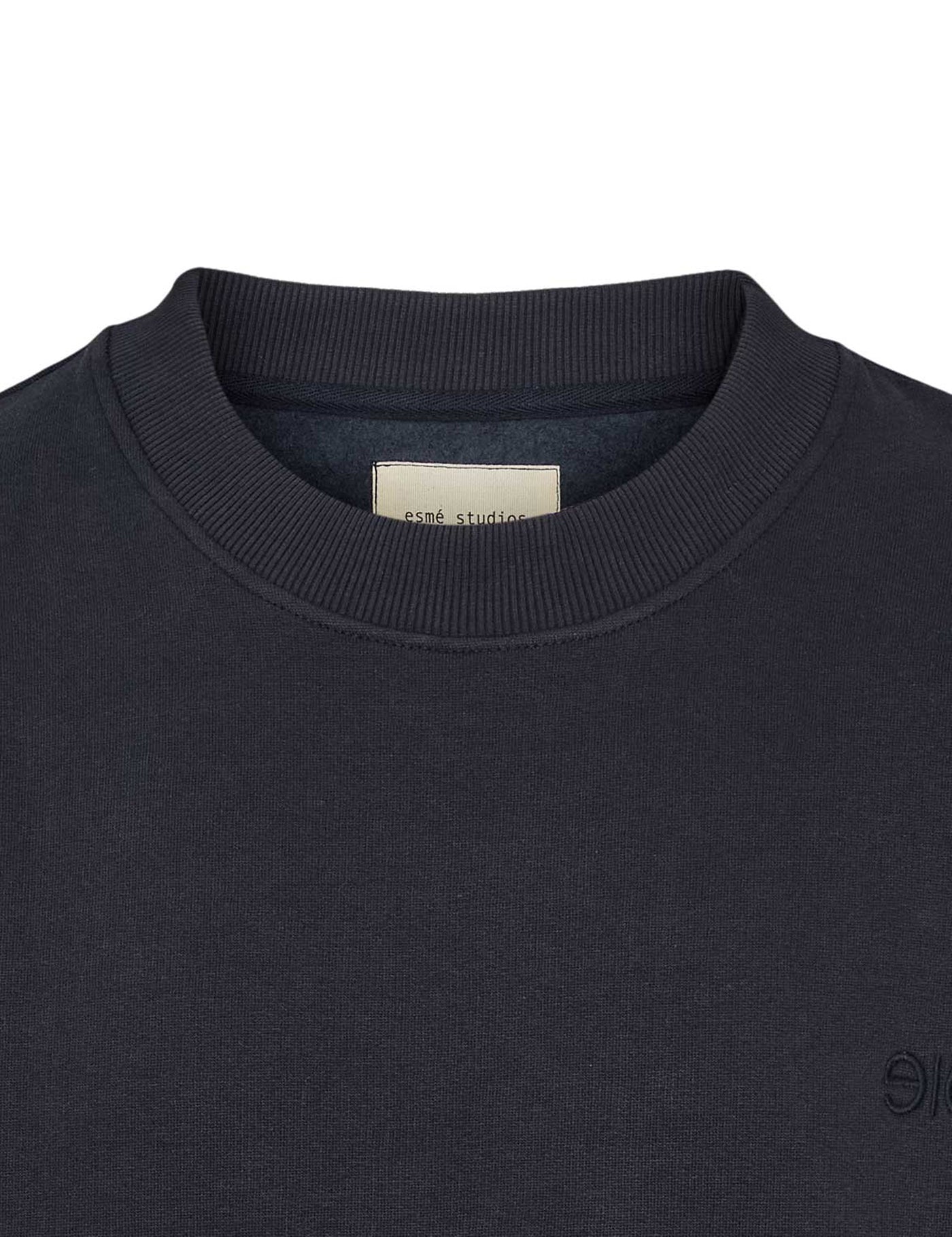 esmé studios ESJustin LS O-neck Regular Sweat Sweat 003 Dark Sapphire