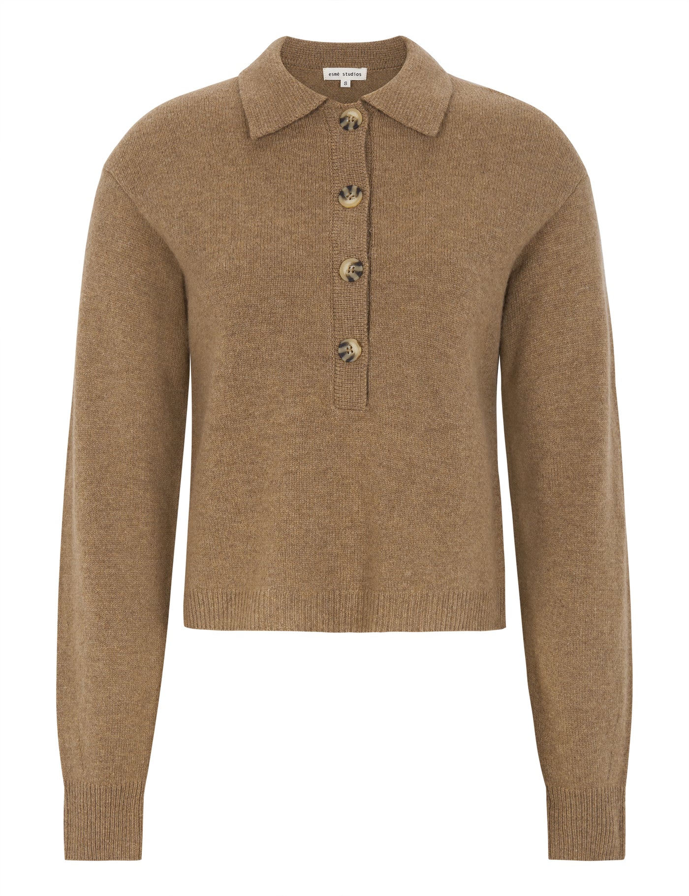 esmé studios ESJutta Knit Polo Knit 286 Brown