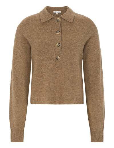 esmé studios ESJutta Knit Polo Knit 286 Brown