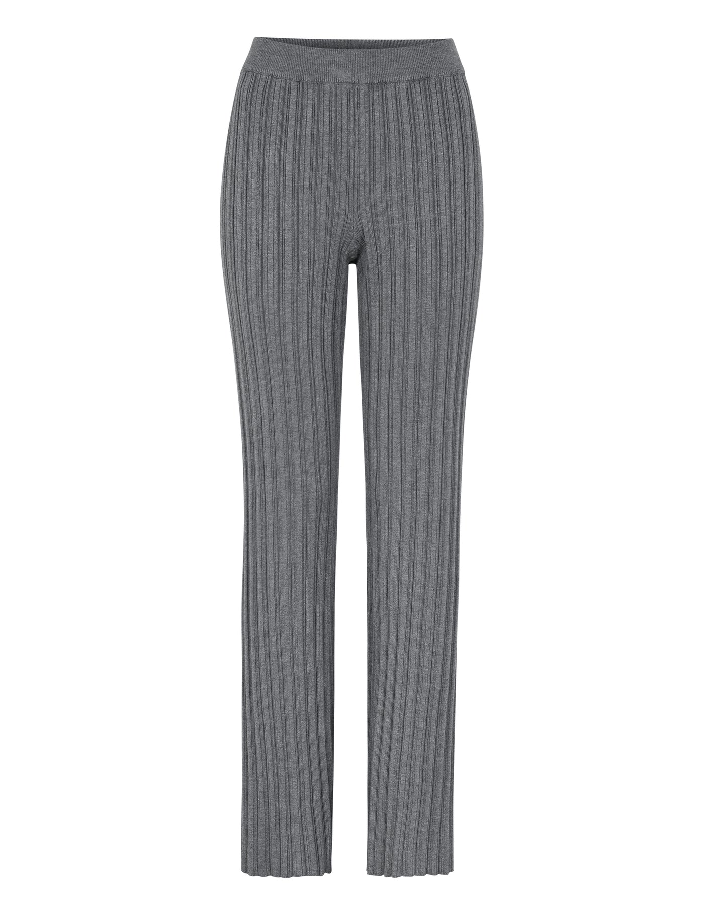 esmé studios ESMedina Flared Knit Pants Pants 012 Gray Melange