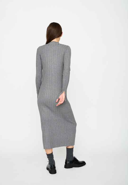 S oneshoulder shirt knit dress グレー THEREDTHREAD / ザレッドスレッド】S oneshoulder shirt knit dress