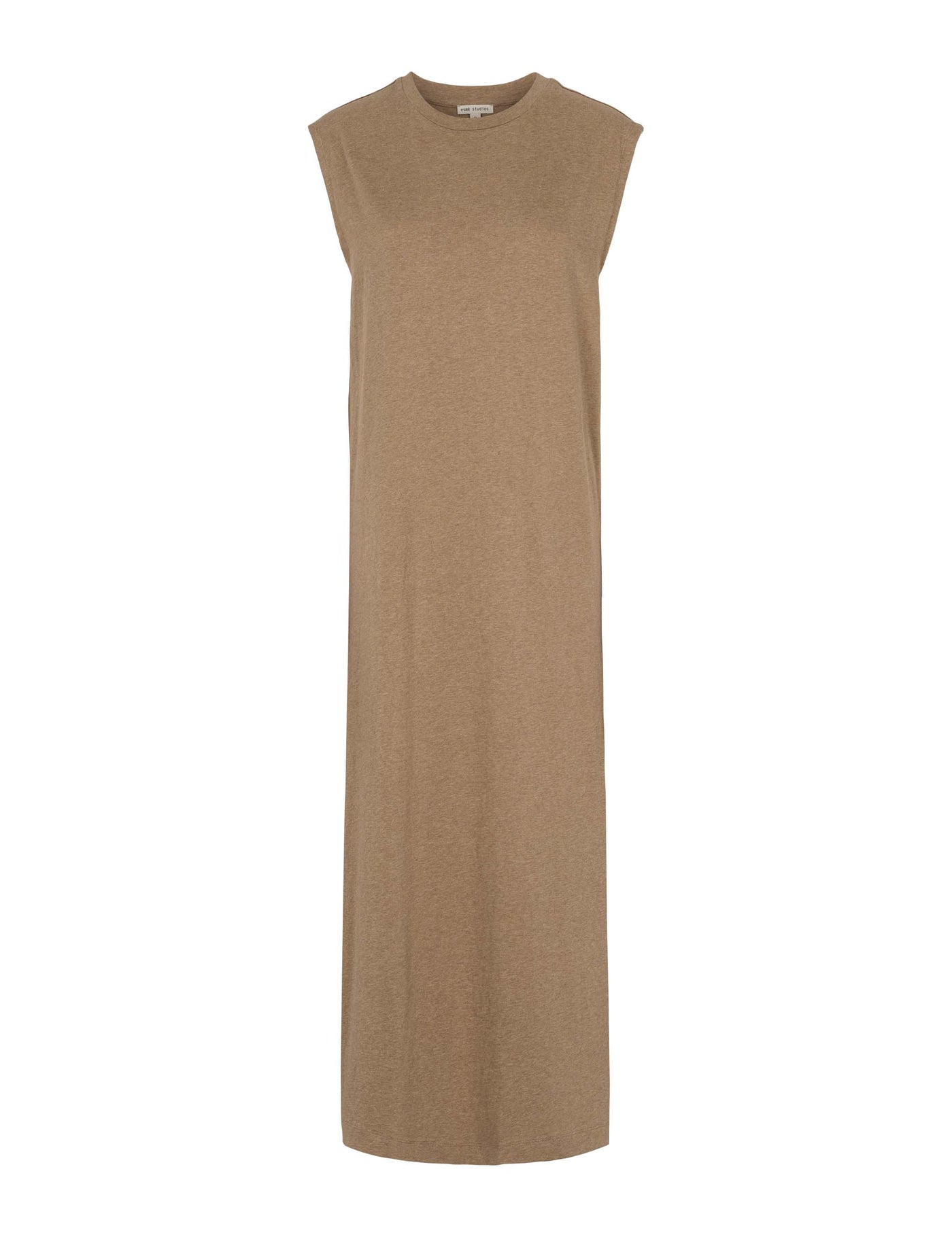 esmé studios ESMelan Tee Dress GOTS Dresses and Jumpsuits 117 Tannin Mélange