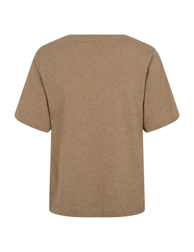 esmé studios ESMelan V-neck Tee GOTS T-shirt and Tops 117 Tannin Mélange