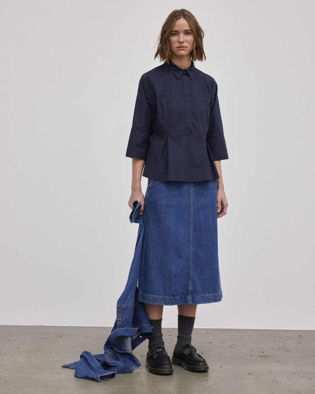 ESNicole Denim Skirt - Blue denim – esmestudios.com