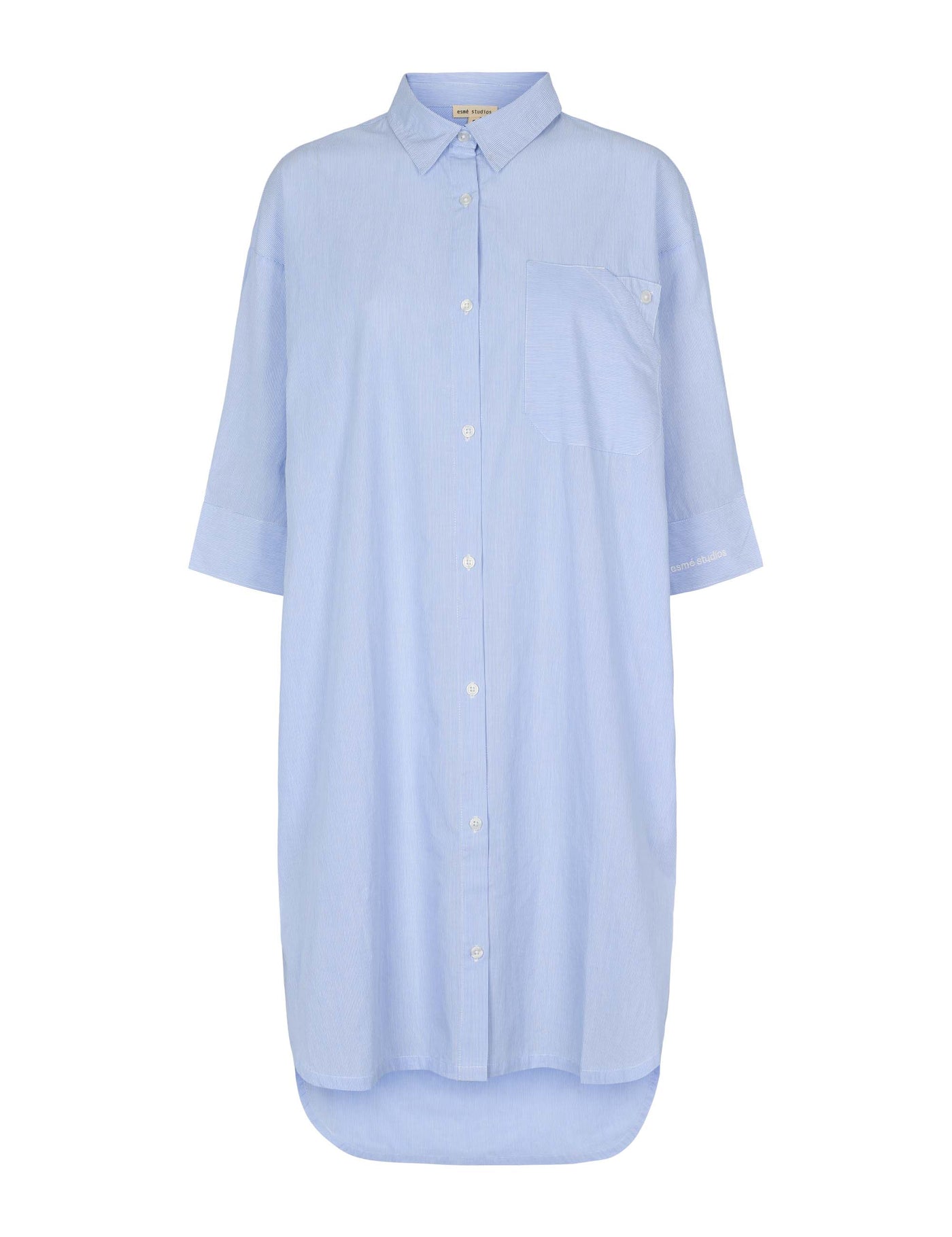 esmé studios ESNunu Shirt Dress GOTS Dresses and Jumpsuits 263 Kentucky Blue
