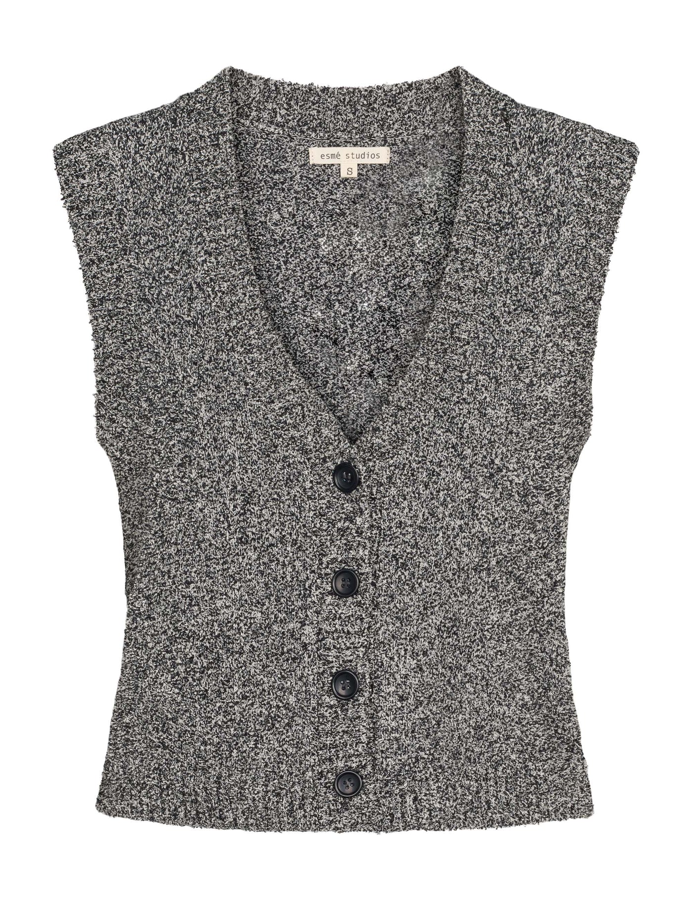 esmé studios ESPhilo Knit Vest Knit 258 Black Mélange