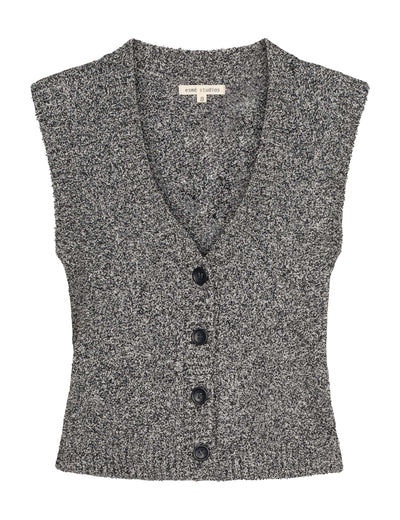 esmé studios ESPhilo Knit Vest Knit 258 Black Mélange