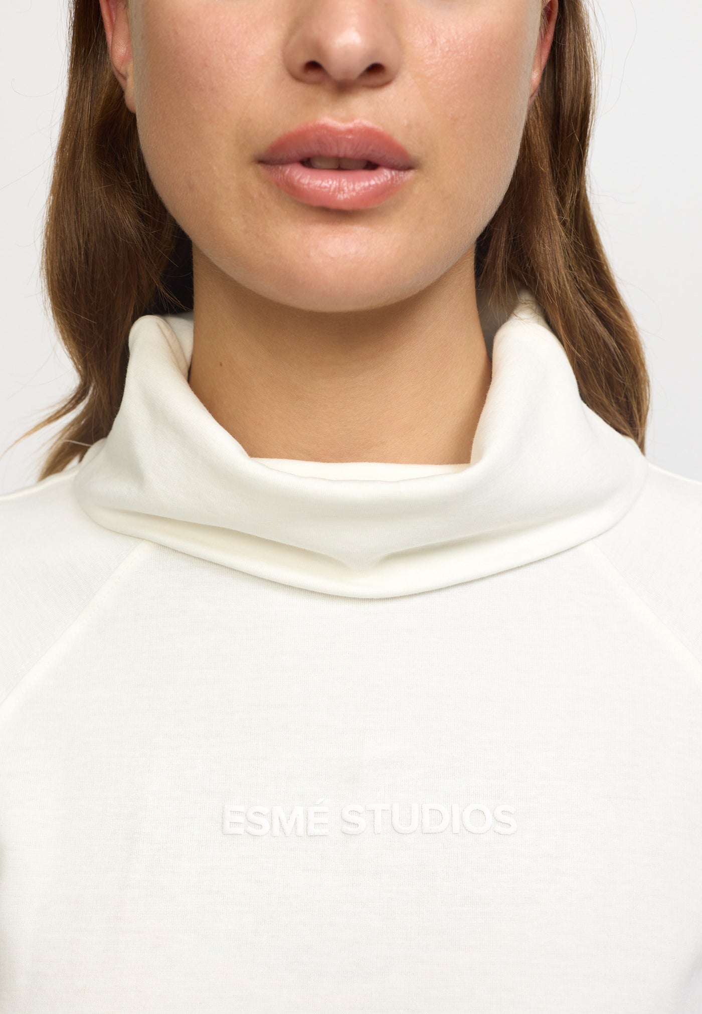 esmé studios ESRiver Rollneck Blouse GOTS Sweat 022 Snow White