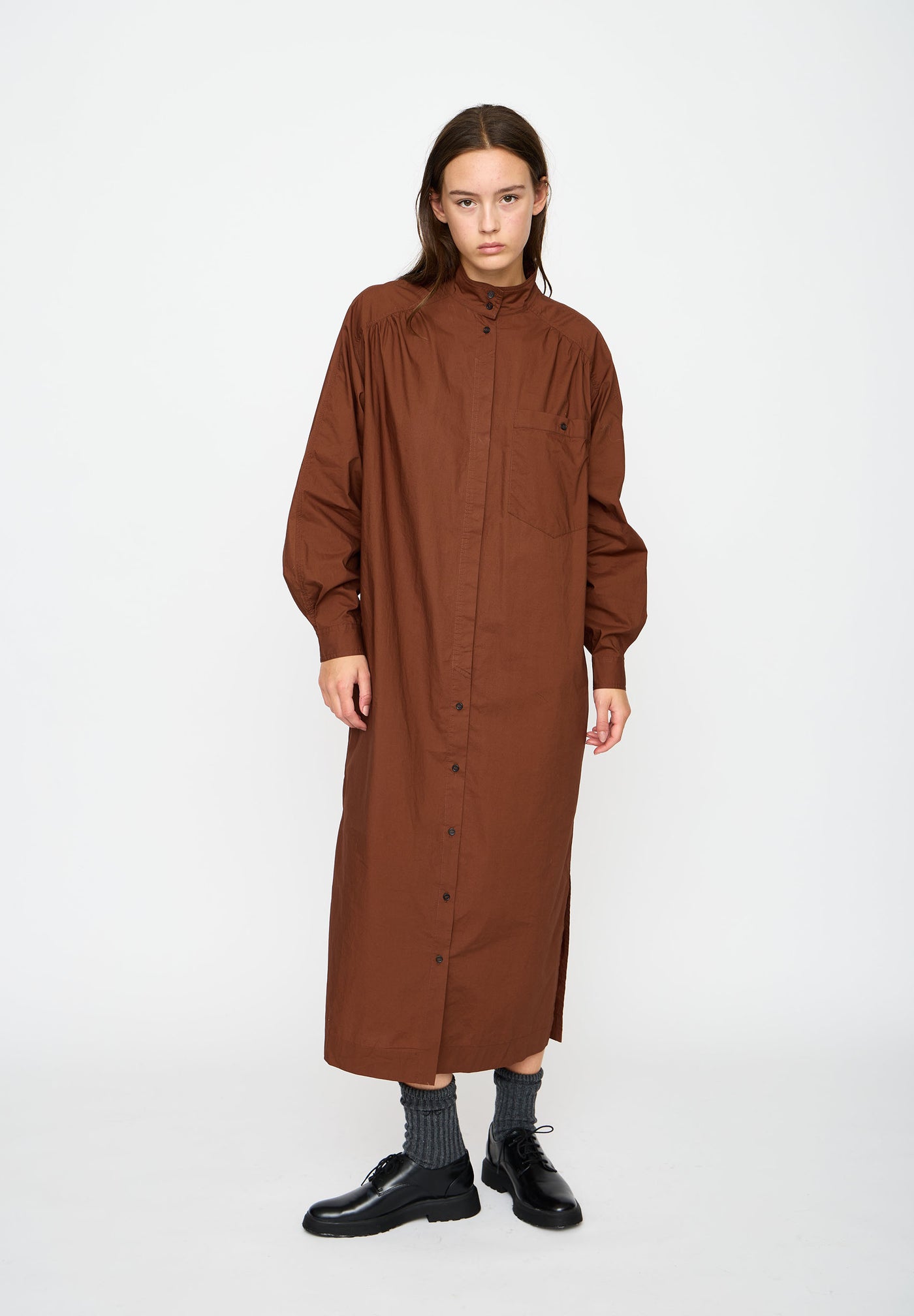 esmé studios ESRosa LS Shirt Dress Dresses and Jumpsuits 254 Tiramisu