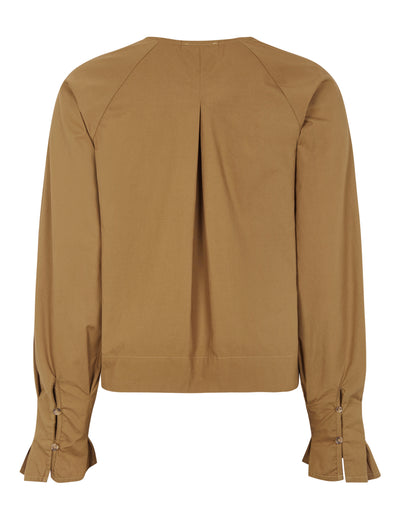 esmé studios ESRusso LS Blouse Shirts & Blouse 279 Brown Sugar