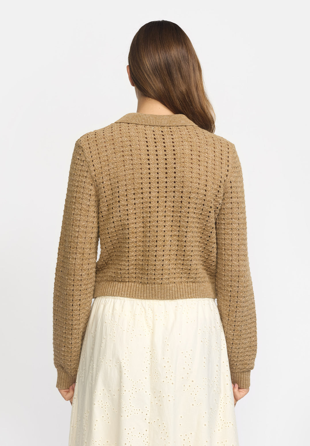 ESSaga Knit Cardigan GOTS - Incense Mélange – esmestudios.com