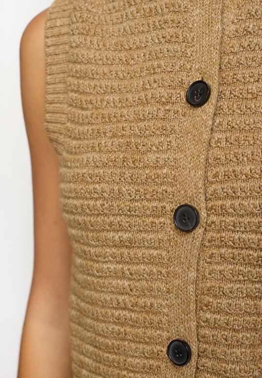 【新品未使用】 dium. melange summer knit vest ESSaga Knit Vest GOTS - Incense Mélange – esmestudios.com