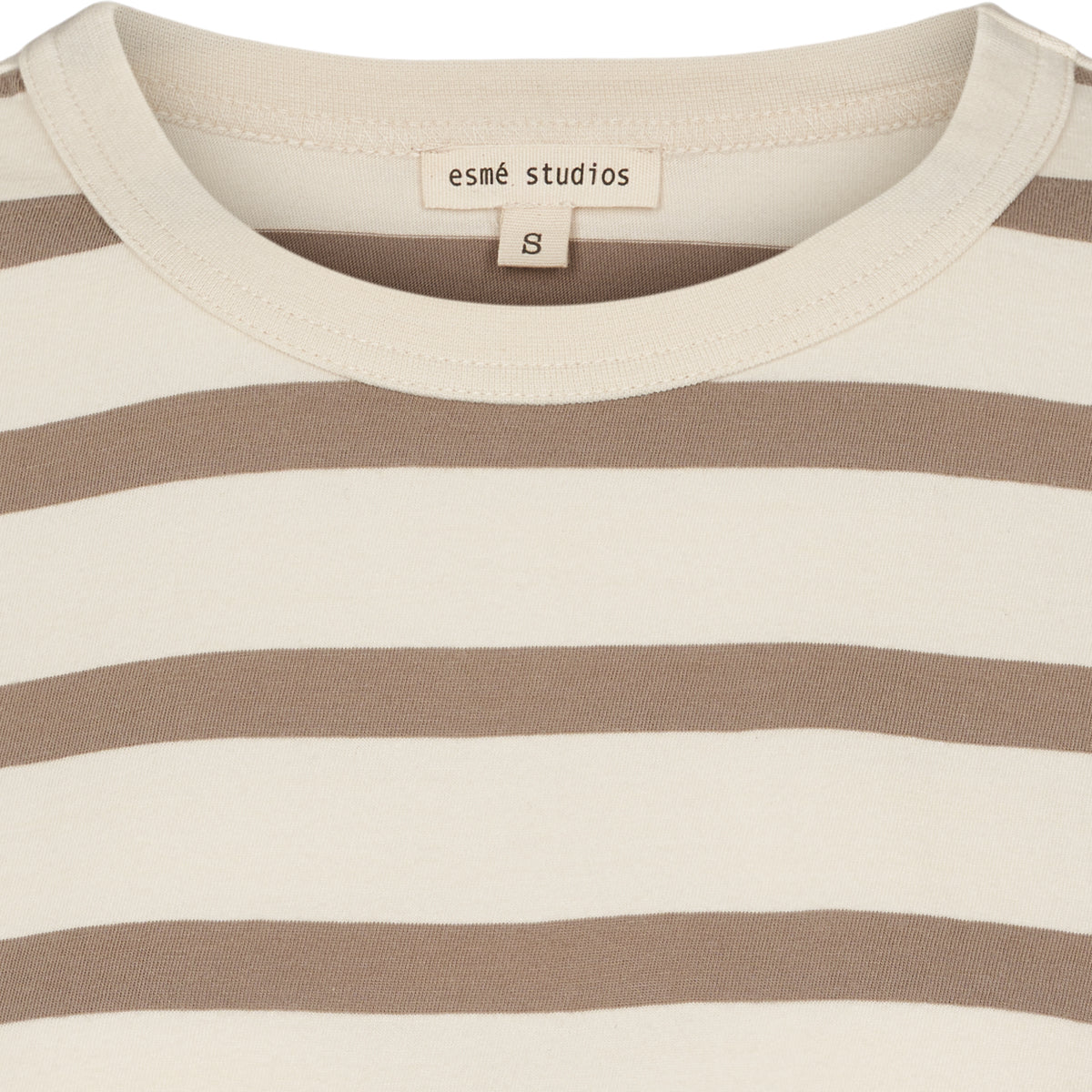 esmé studios ESSigne Boxy T-shirt Stripe GOTS T-shirt and Tops 267 Fungi