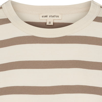 esmé studios ESSigne Boxy T-shirt Stripe GOTS T-shirt and Tops 267 Fungi