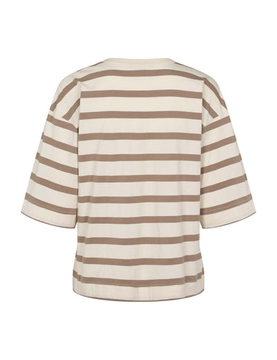 esmé studios ESSigne Boxy T-shirt Stripe GOTS T-shirt and Tops 267 Fungi