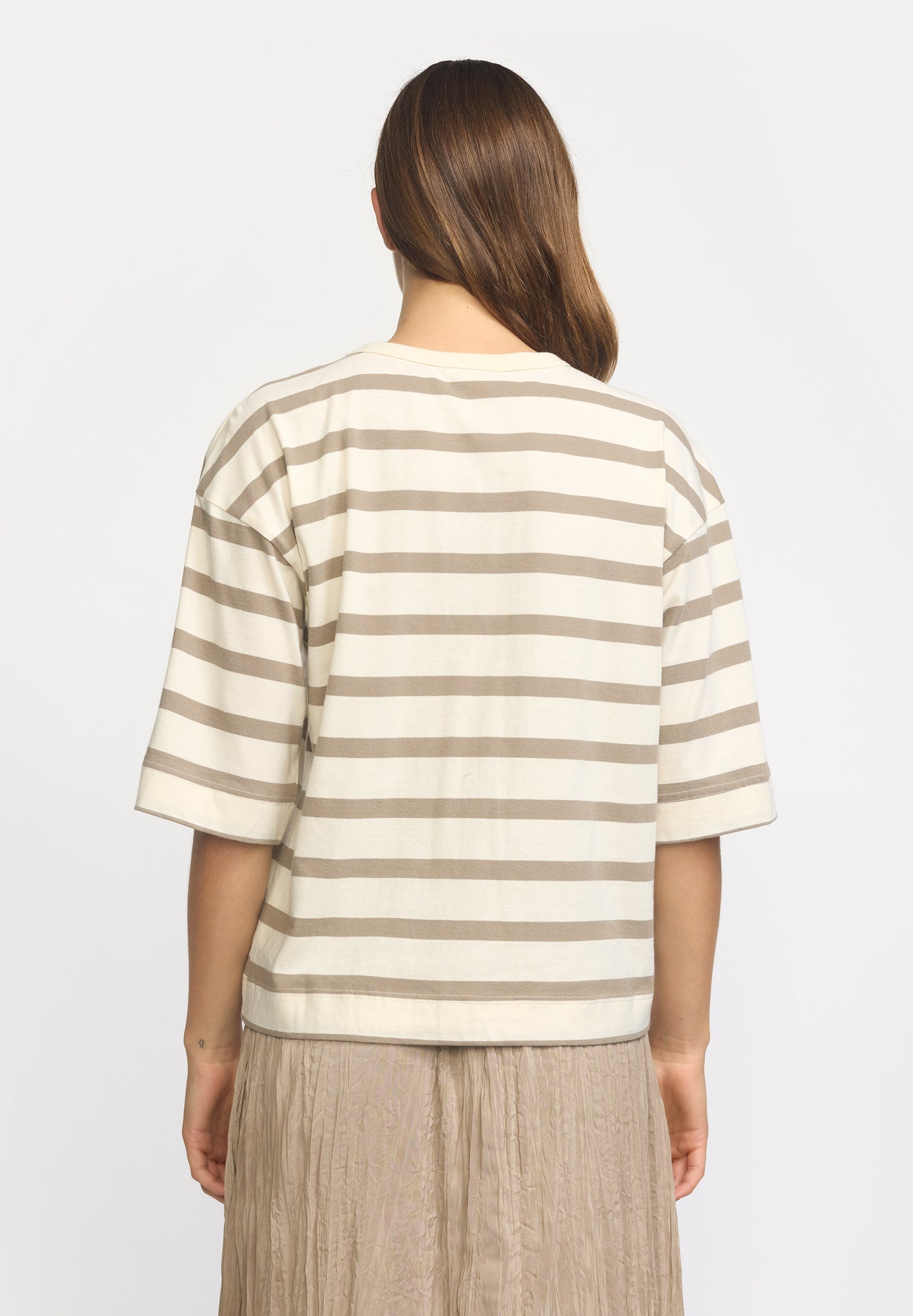 esmé studios ESSigne Boxy T-shirt Stripe GOTS T-shirt and Tops 267 Fungi