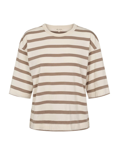 esmé studios ESSigne Boxy T-shirt Stripe GOTS T-shirt and Tops 267 Fungi