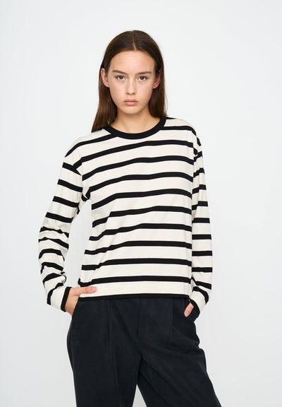 esmé studios ESSigne LS Striped Top GOTS T-shirt and Tops 132 Pristine