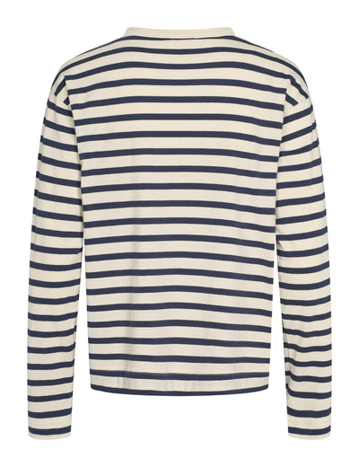 esmé studios ESSigne LS Striped Top GOTS T-shirt and Tops 281 Blue Nights