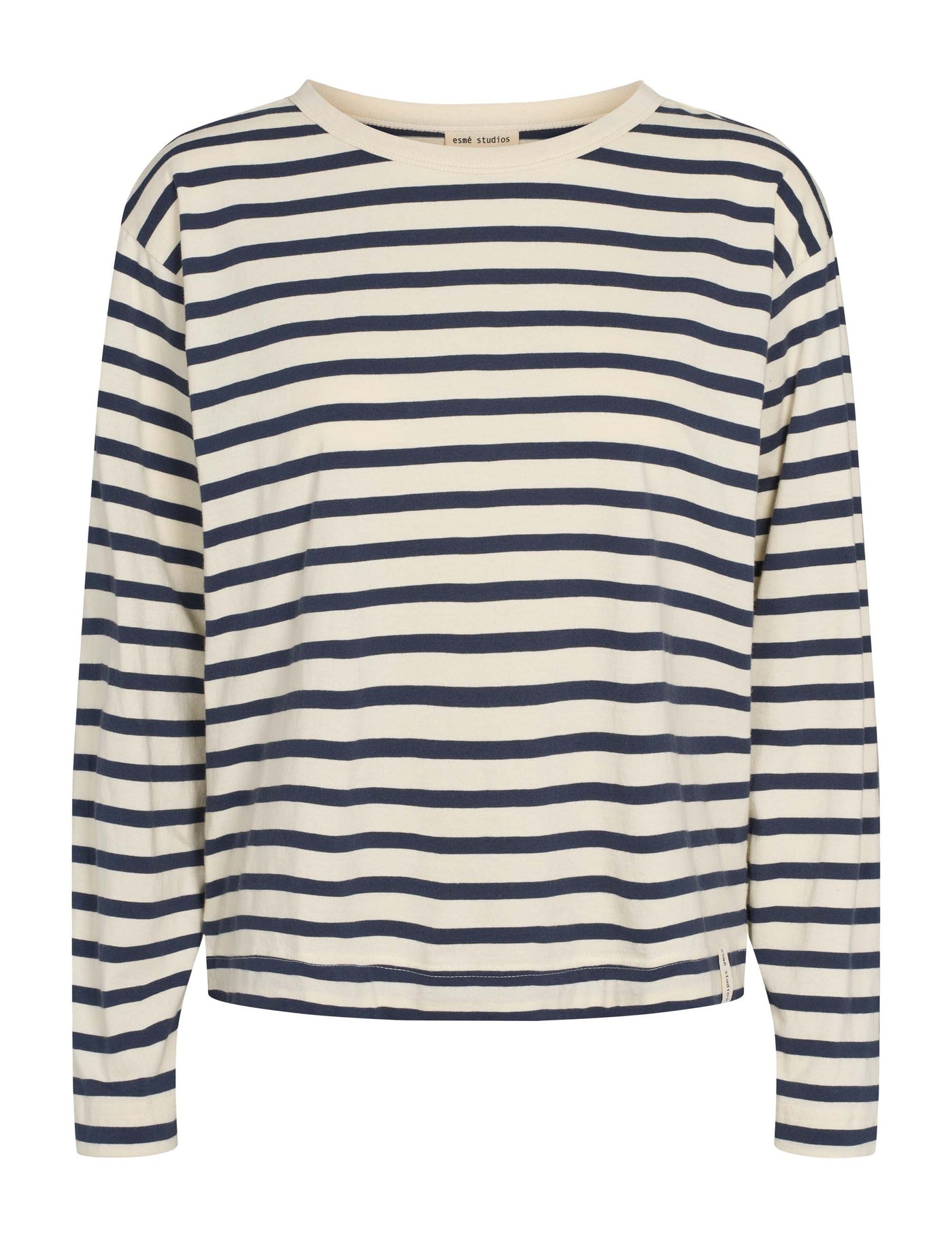 esmé studios ESSigne LS Striped Top GOTS T-shirt and Tops 281 Blue Nights