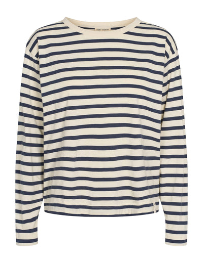 esmé studios ESSigne LS Striped Top GOTS T-shirt and Tops 281 Blue Nights