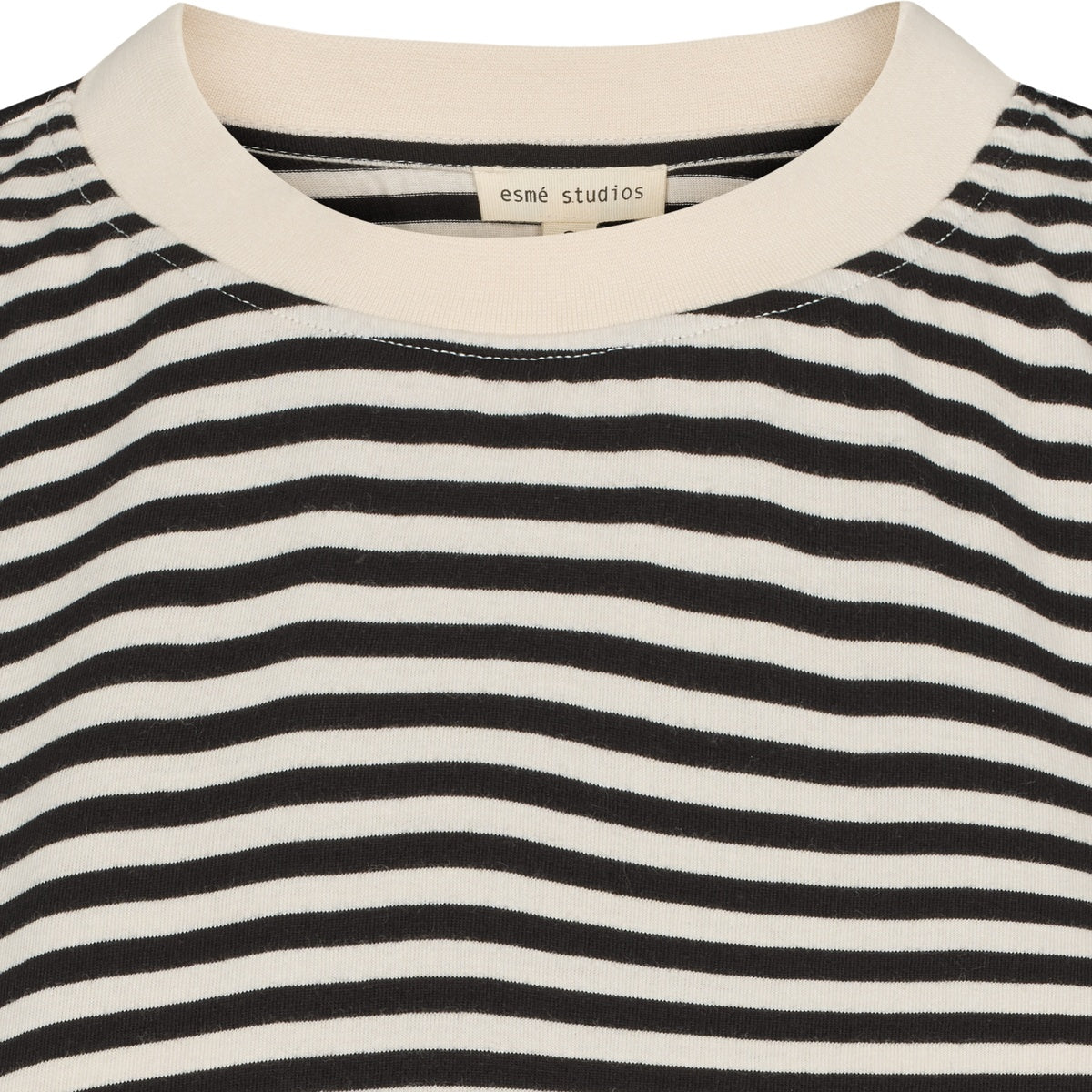 esmé studios ESSigne SL Top Stripe GOTS T-shirt and Tops 252 Black Stripe