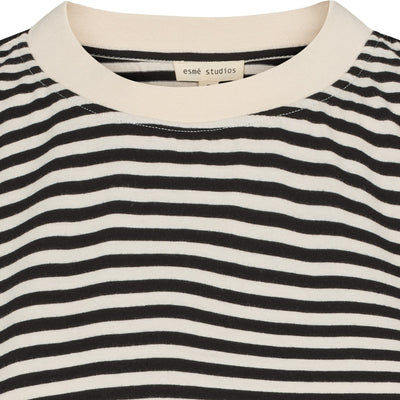 esmé studios ESSigne SL Top Stripe GOTS T-shirt and Tops 252 Black Stripe