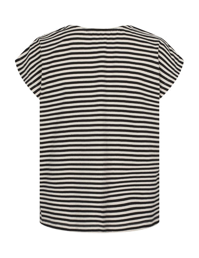 esmé studios ESSigne SL Top Stripe GOTS T-shirt and Tops 252 Black Stripe