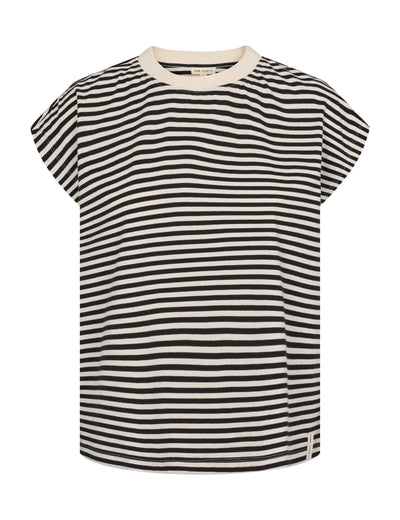 esmé studios ESSigne SL Top Stripe GOTS T-shirt and Tops 252 Black Stripe