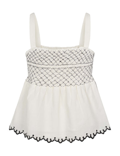 esmé studios ESStar Smock Top GOTS T-shirt and Tops 022 Snow White