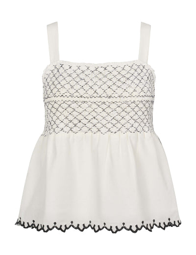 esmé studios ESStar Smock Top GOTS T-shirt and Tops 022 Snow White