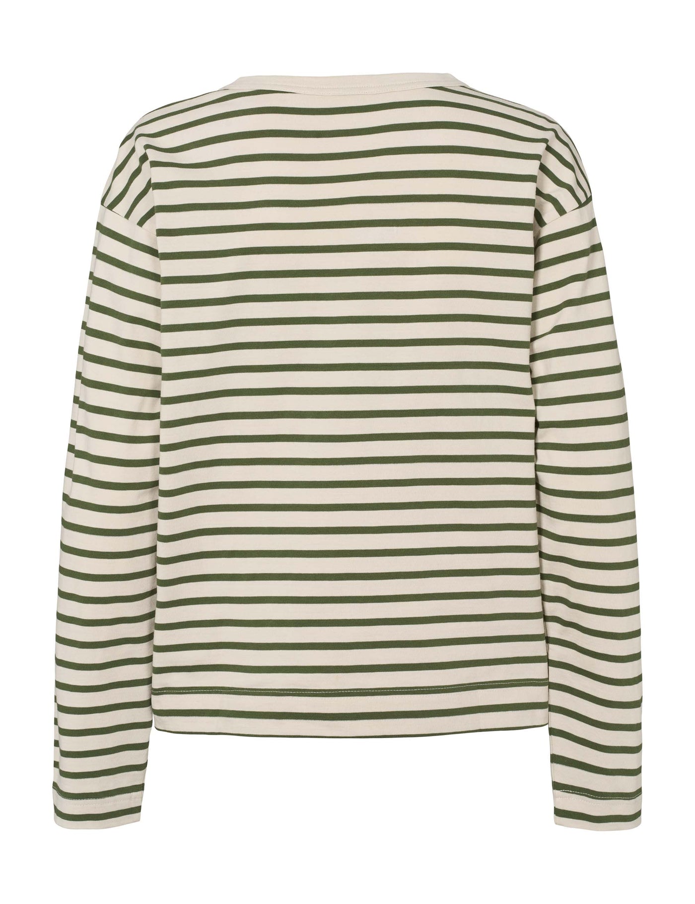 esmé studios ESTine LS Striped Top GOTS T-shirt and Tops 298 Green Stripe