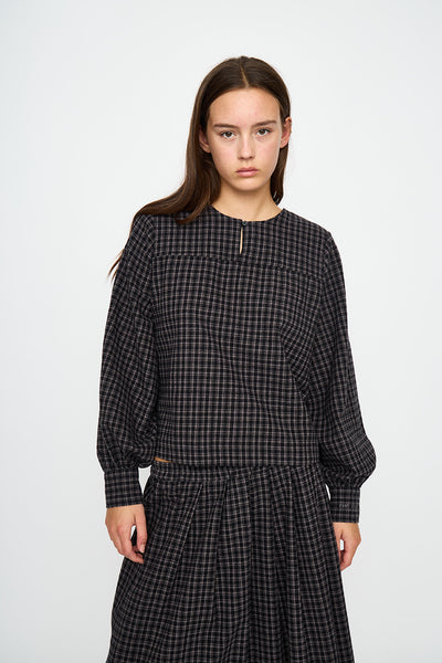 esmé studios ESValdis Blouse Shirts & Blouse 264 Black Check